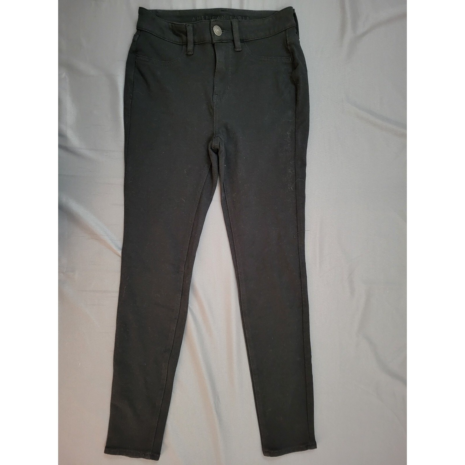 American Eagle Black Hi-Rise Jegging Next Level Stretch Skinny Jeans Womens 4r